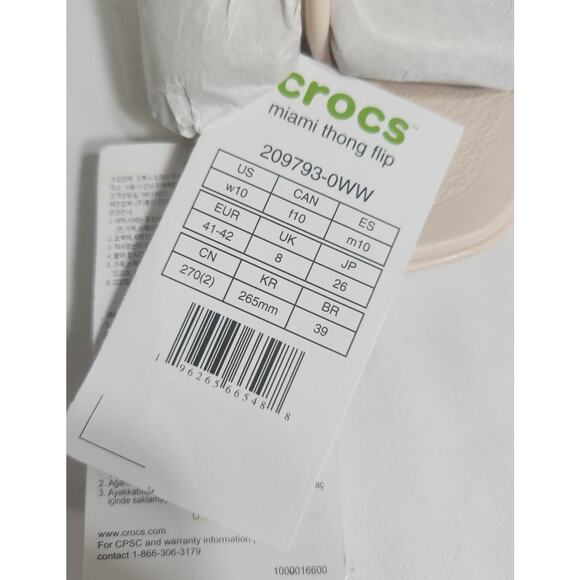 Crocs Miami Thong Sandals Women's size 10 NWT - Picture 9 of 9